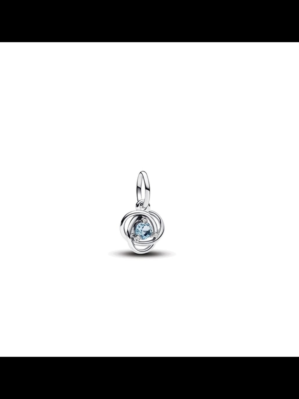 Pandora Sea Aqua Blue Eternity Circle Dangle Charm 793125C03